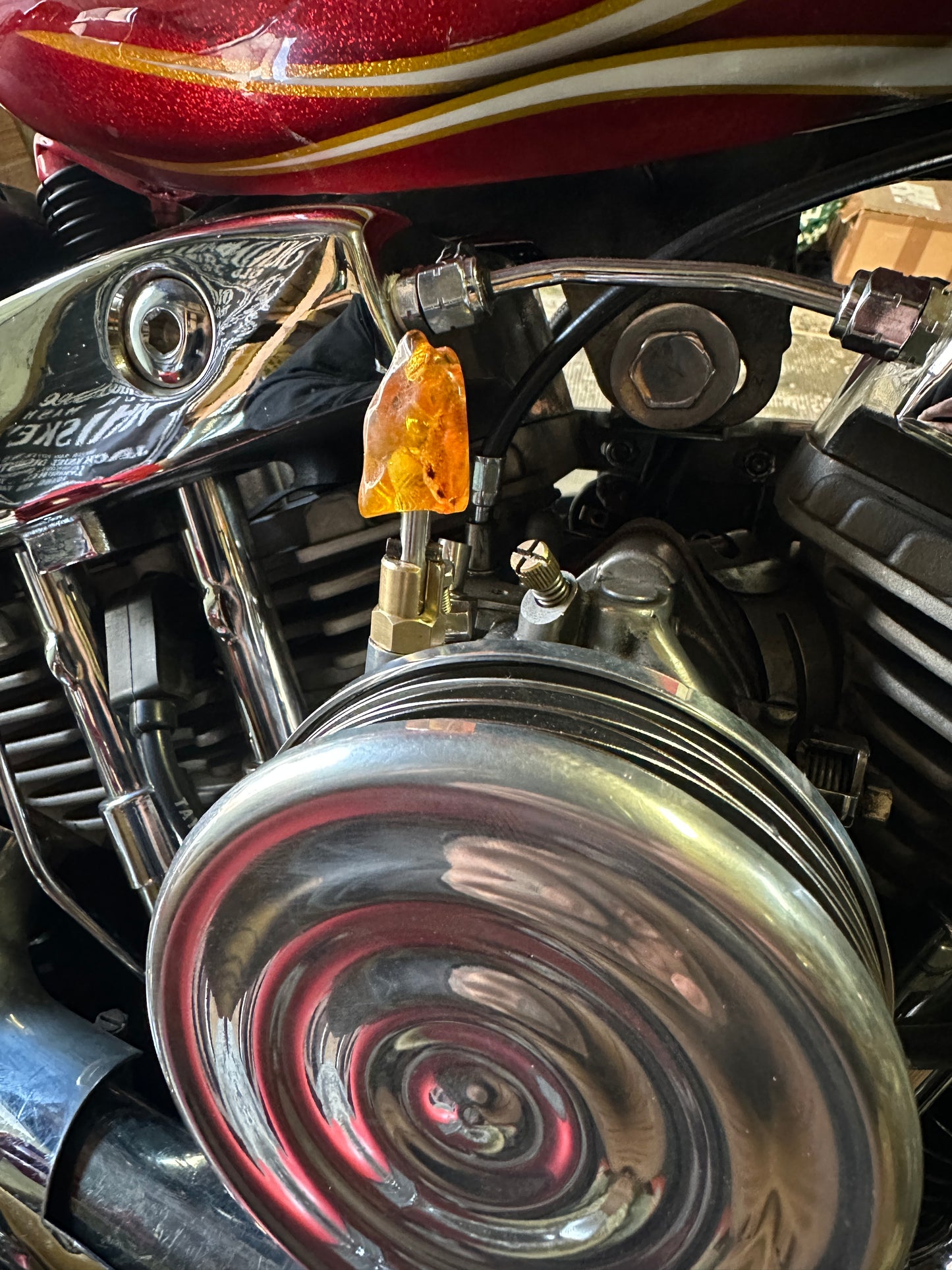 Amber S&S Enricher Choke Knob.