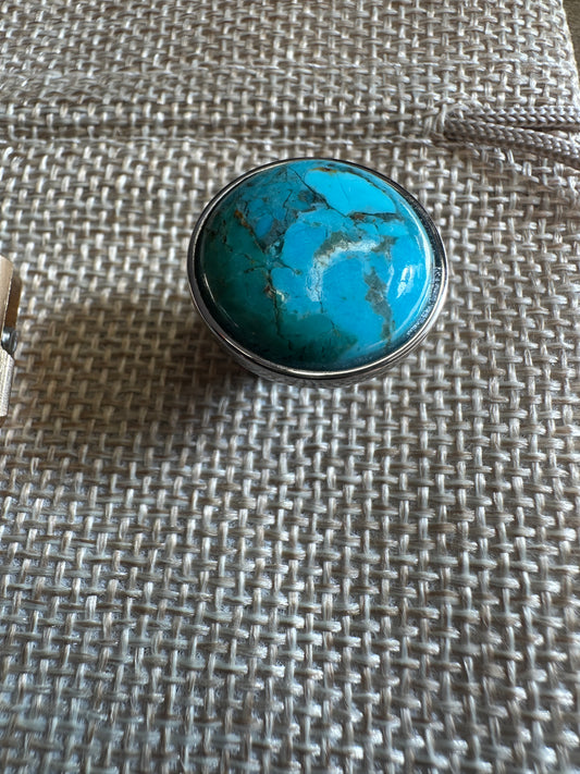 Bouton d'enrichisseur de starter Kingman Arizona Turquoise S&S (court)