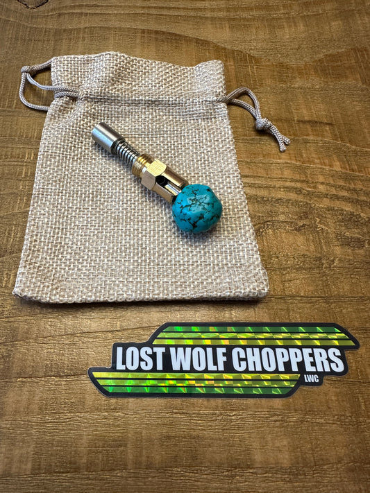 Turquoise S&S Enricher Choke Knob