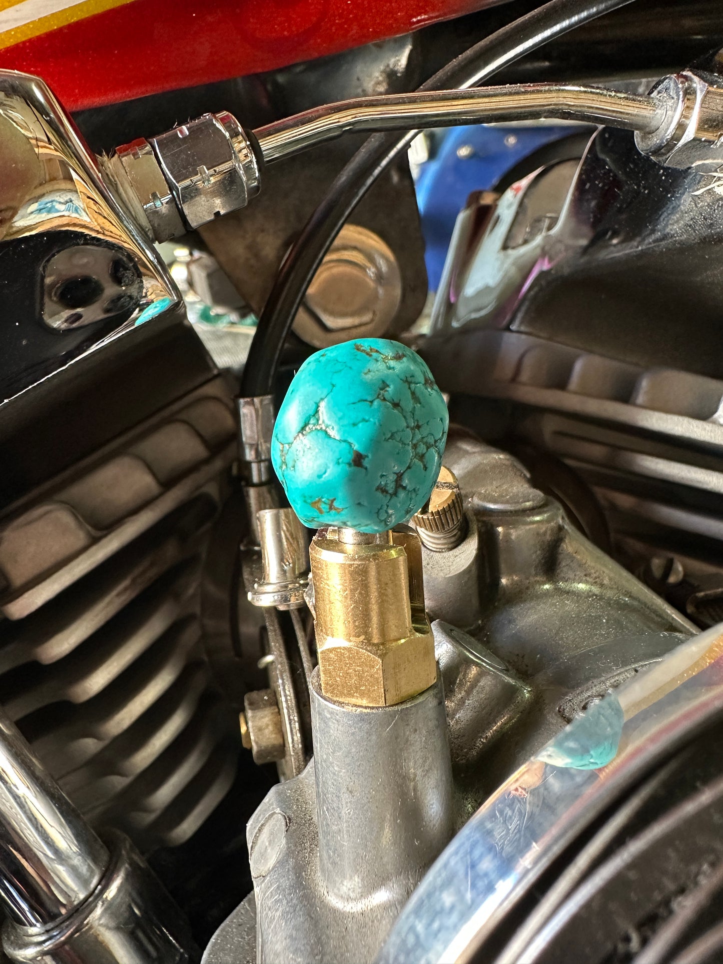 Turquoise S&S Choke Knob