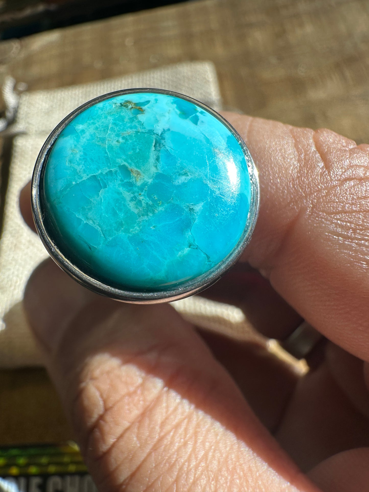 Kingman Arizona Turquoise S&S Enricher Choke Knob (Long Low-cut)
