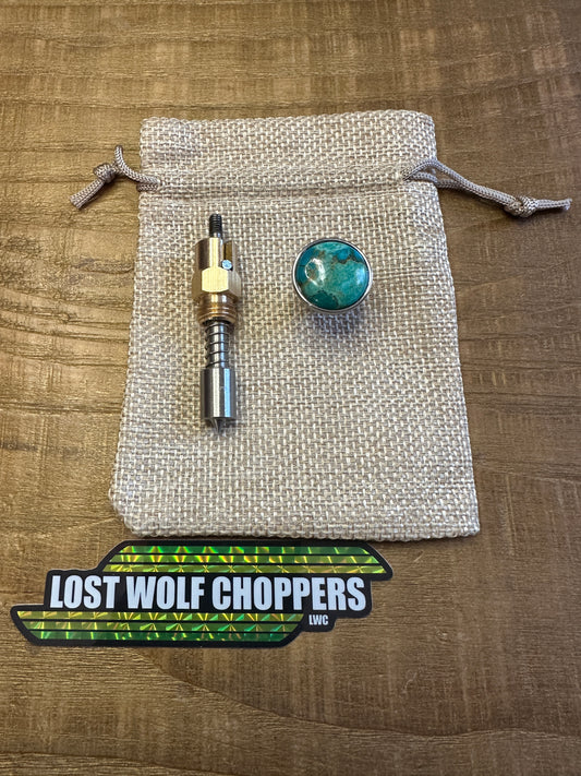 Kingman Arizona Turquoise S&S Enricher Choke Knob Short