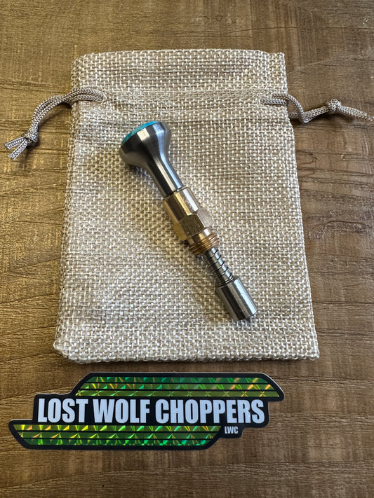 Kingman Arizona Turquoise S&S Enricher Choke Knob Long (Raw)