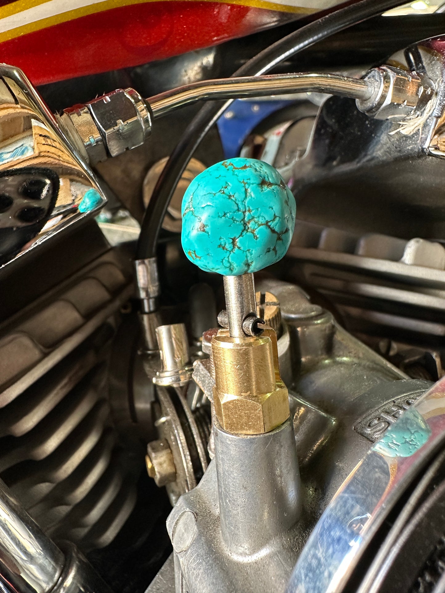 Turquoise S&S Choke Knob