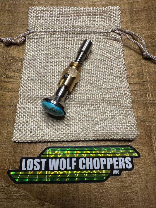 Arizona Turquoise S&S Enricher Choke Knob Short