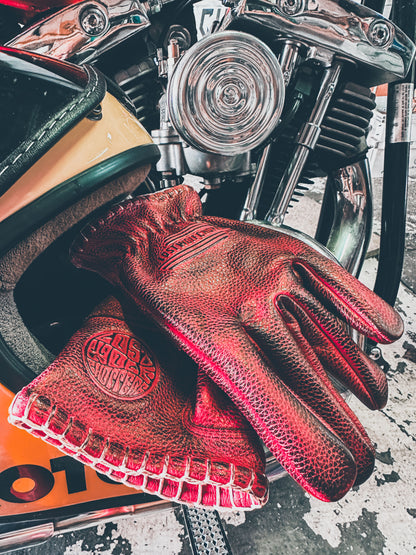 Lost Wolf Choppers Gloves Burnt Red