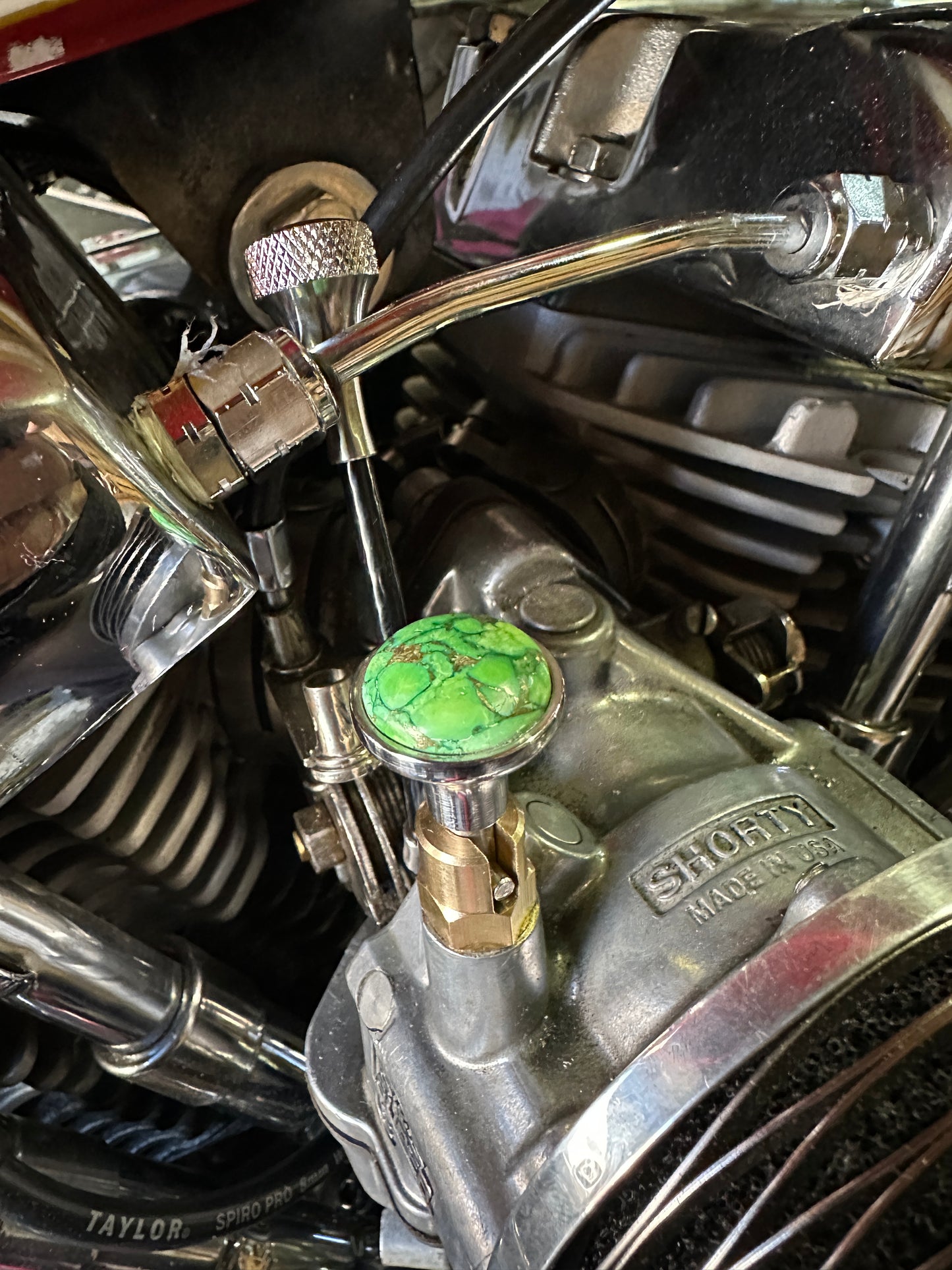 Mohave turquoise S&S Enricher Choke Knob Short