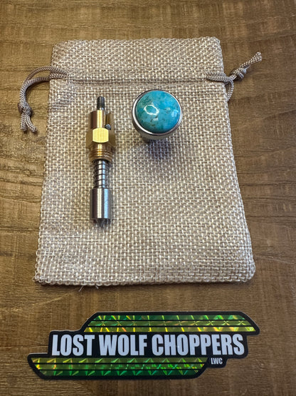 Arizona Turquoise S&S Enricher Choke Knob Long