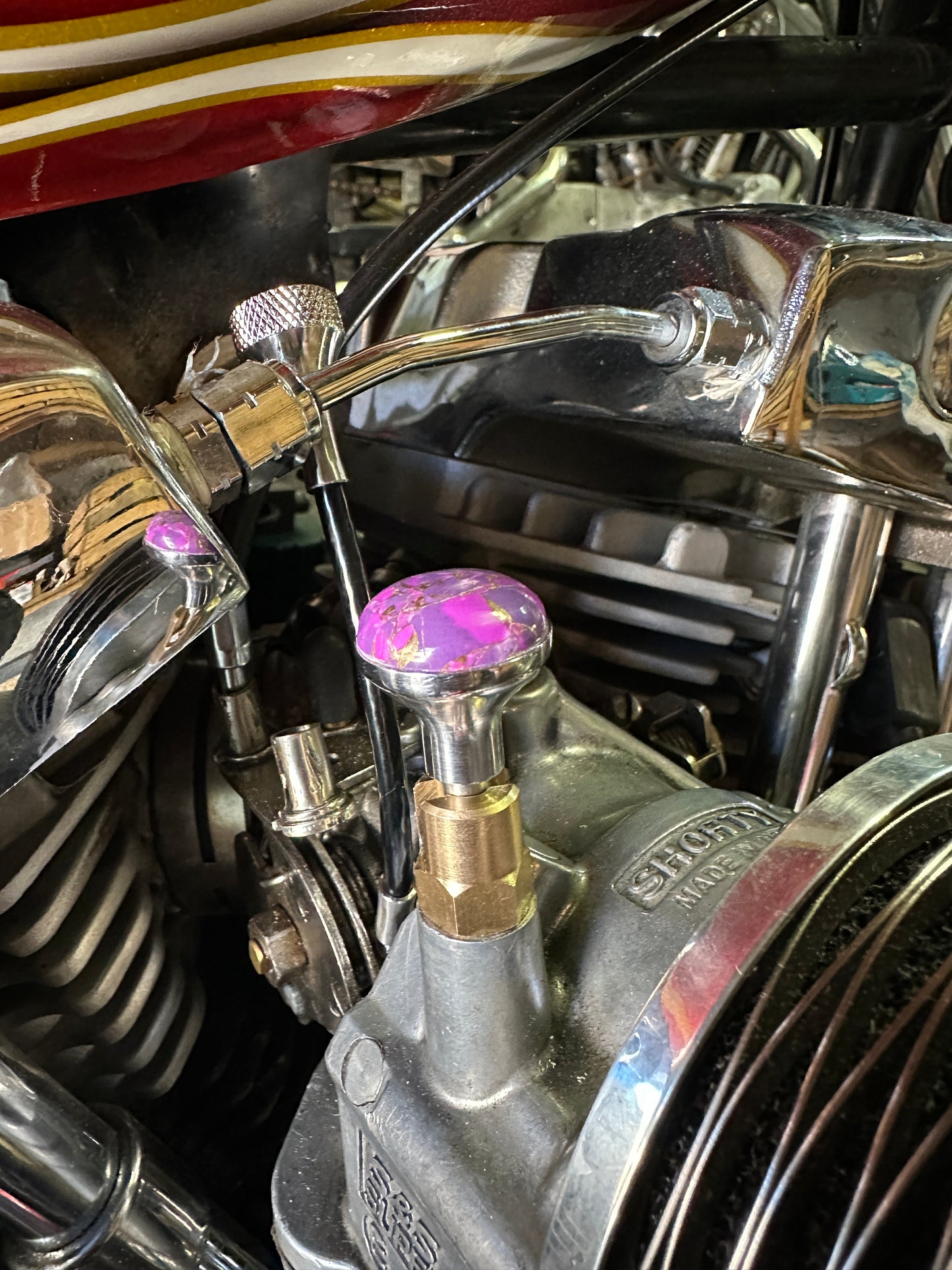 Mohave Turquoise S&S Enricher Choke Knob Short