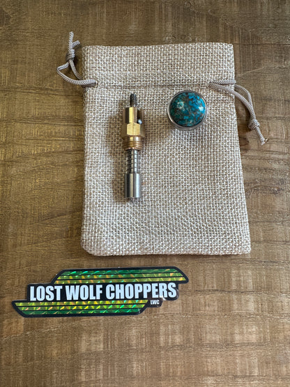 Mohave turquoise S&S Enricher Choke Knob (Short)