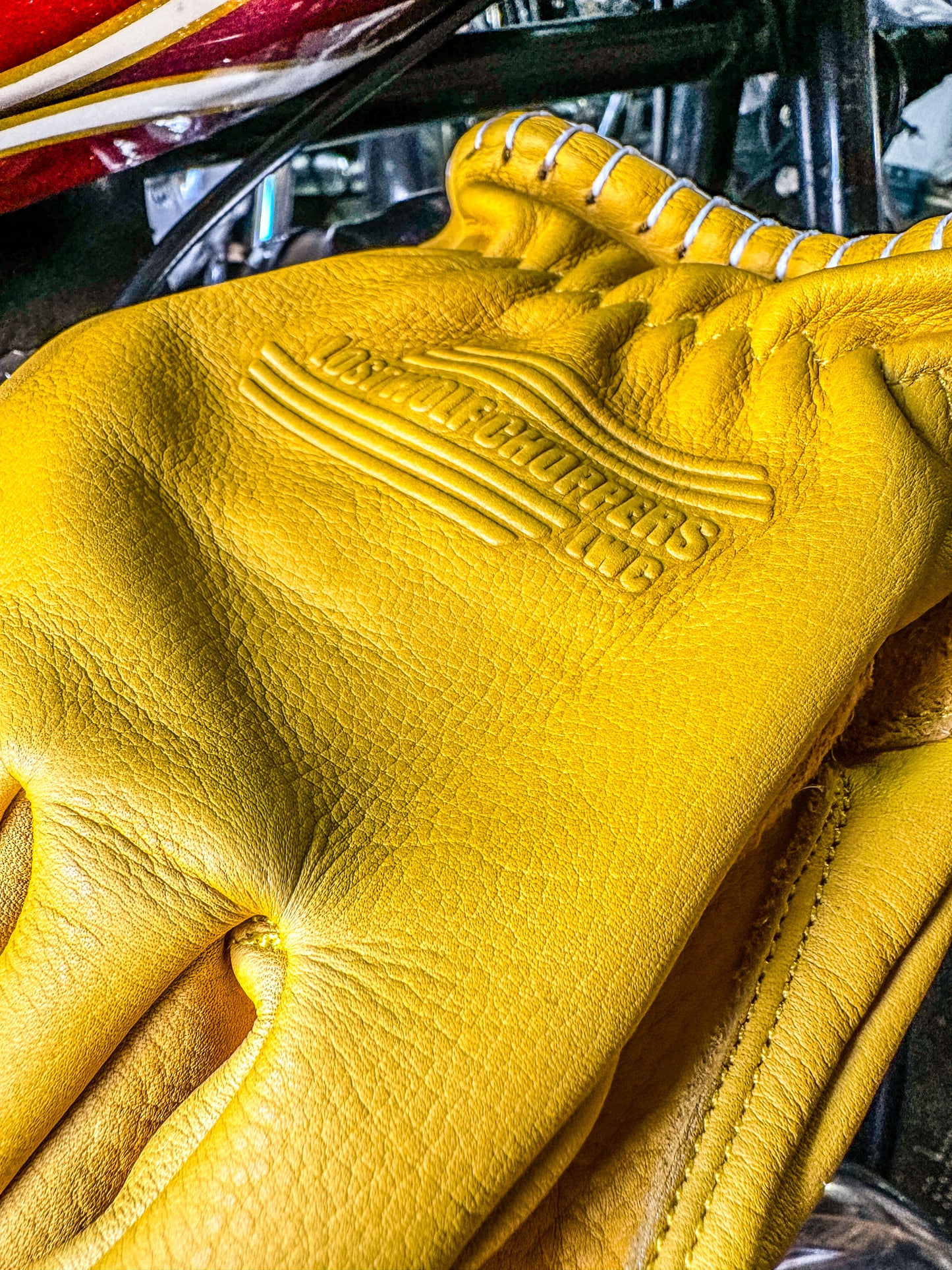 Lost Wolf Choppers Gloves Yellow