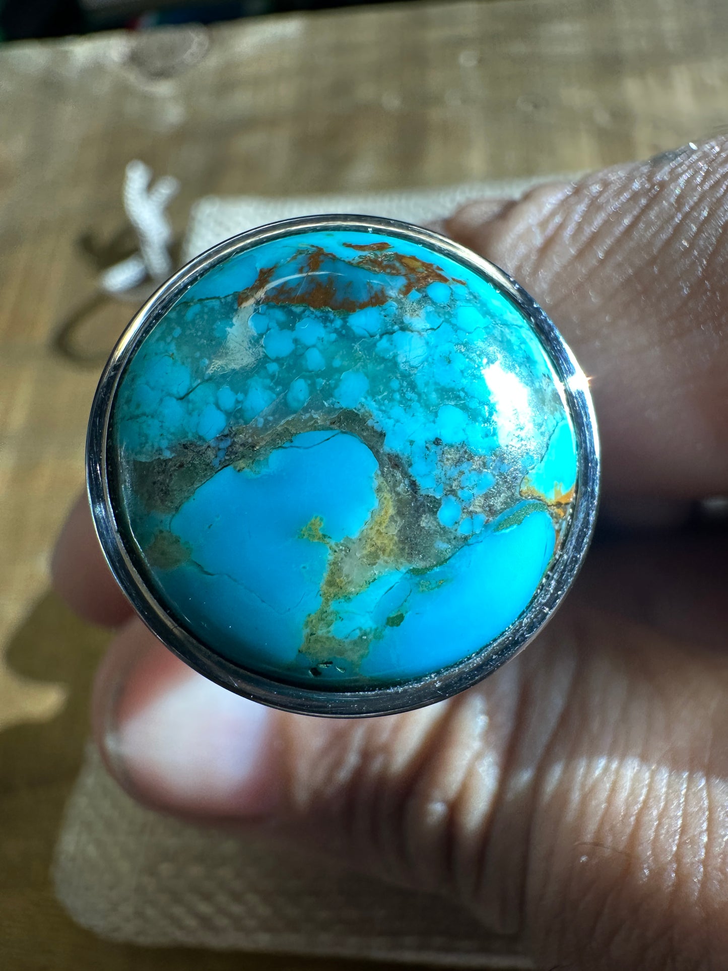 Kingman Arizona Turquoise S&S Enricher Choke Knob (Long)
