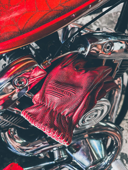 Lost Wolf Choppers Gloves Burnt Red