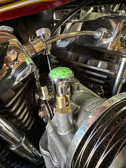 Mohave turquoise S&S Enricher Choke Knob Short