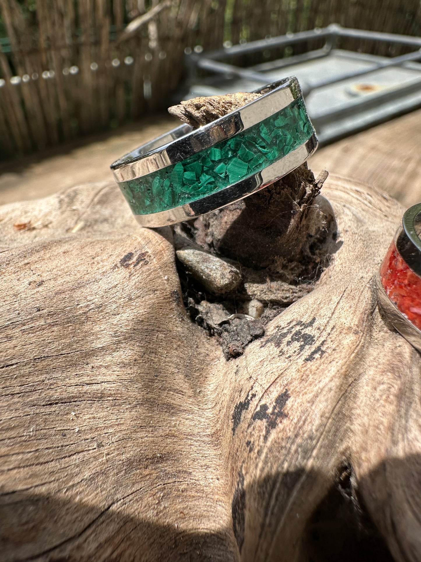 Native American-inspired inlaid rings