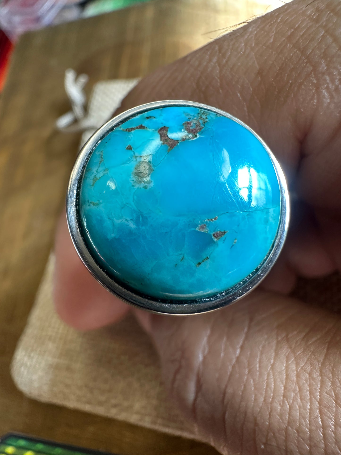 Kingman Arizona Turquoise S&S Enricher Choke Knob (Short)