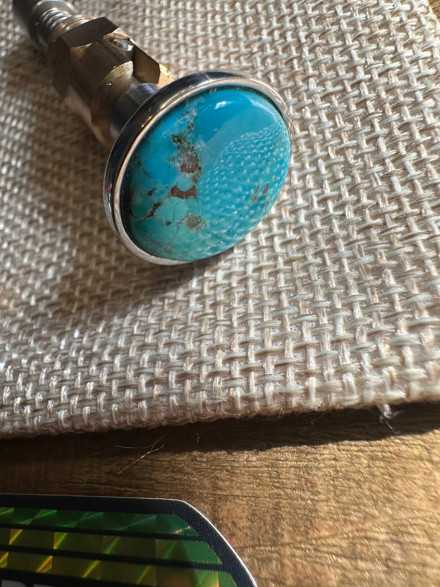 Kingman Arizona Turquoise S&S Enricher Choke Knob (Short)