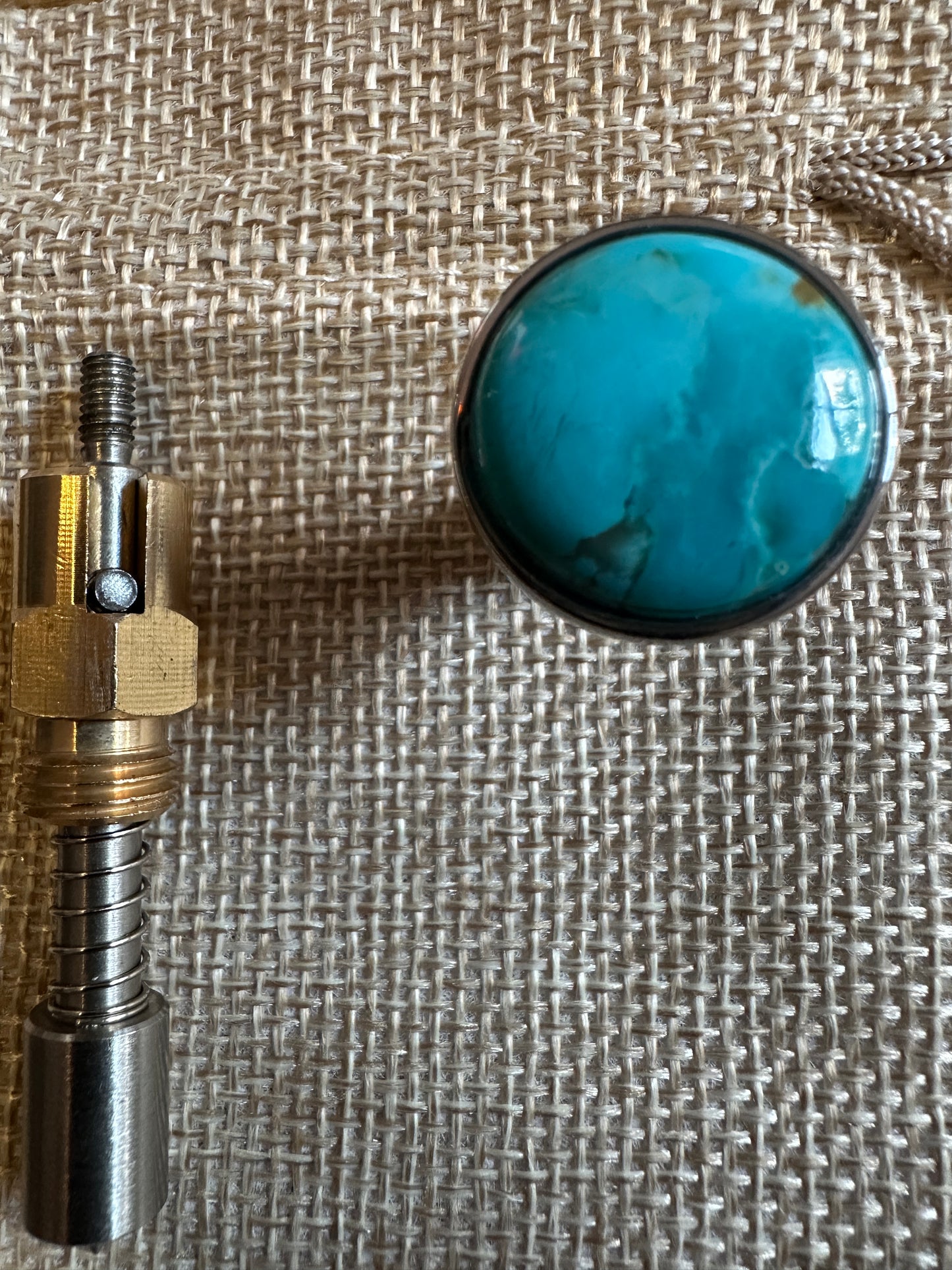 Kingman Arizona Turquoise S&S Enricher Choke Knob (Striped Chalice)