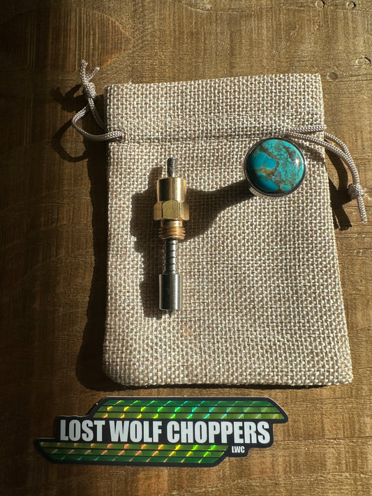 Kingman Arizona Turquoise S&S Enricher Choke Knob (Long)