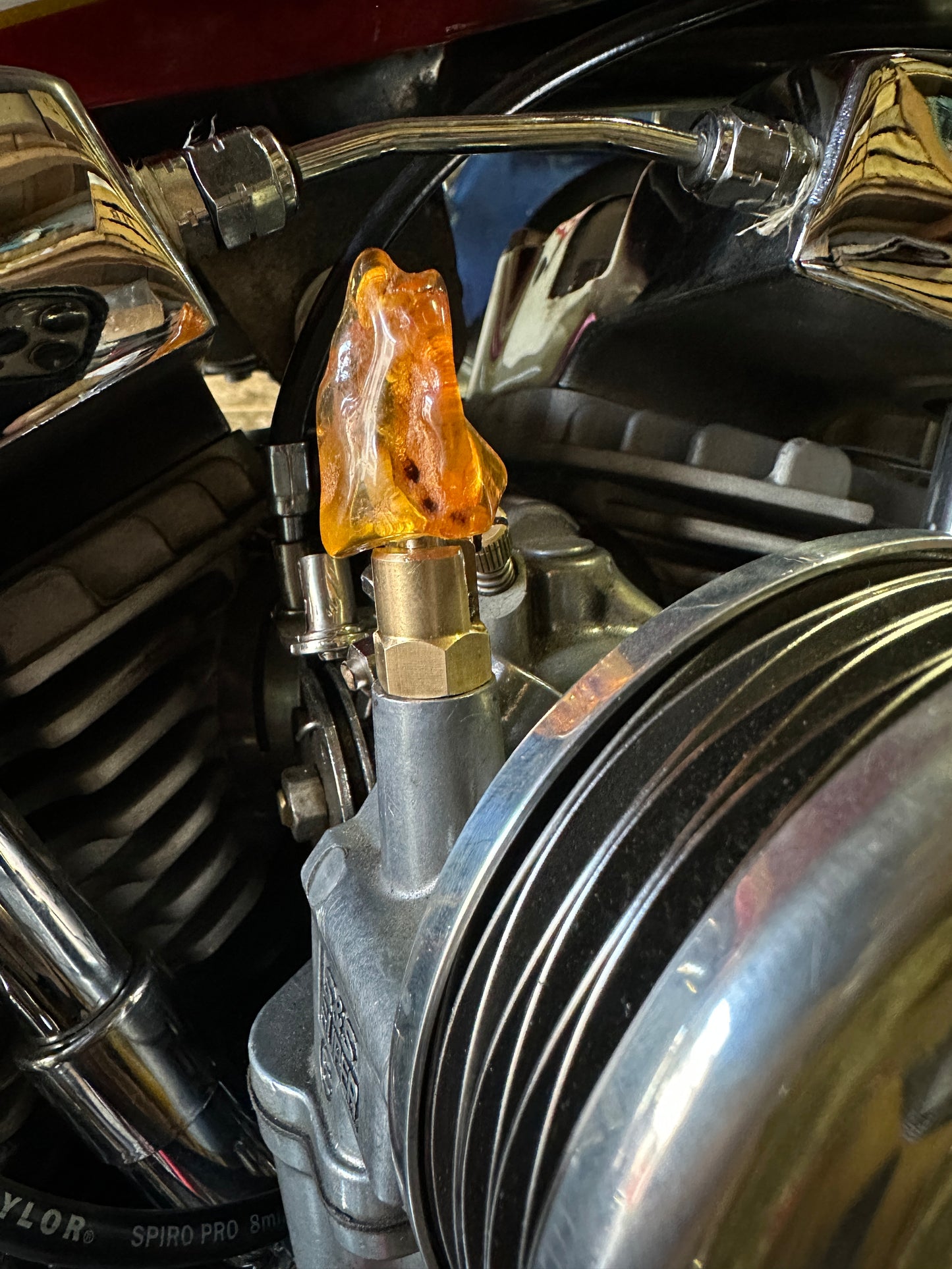 Amber S&S Enricher Choke Knob.