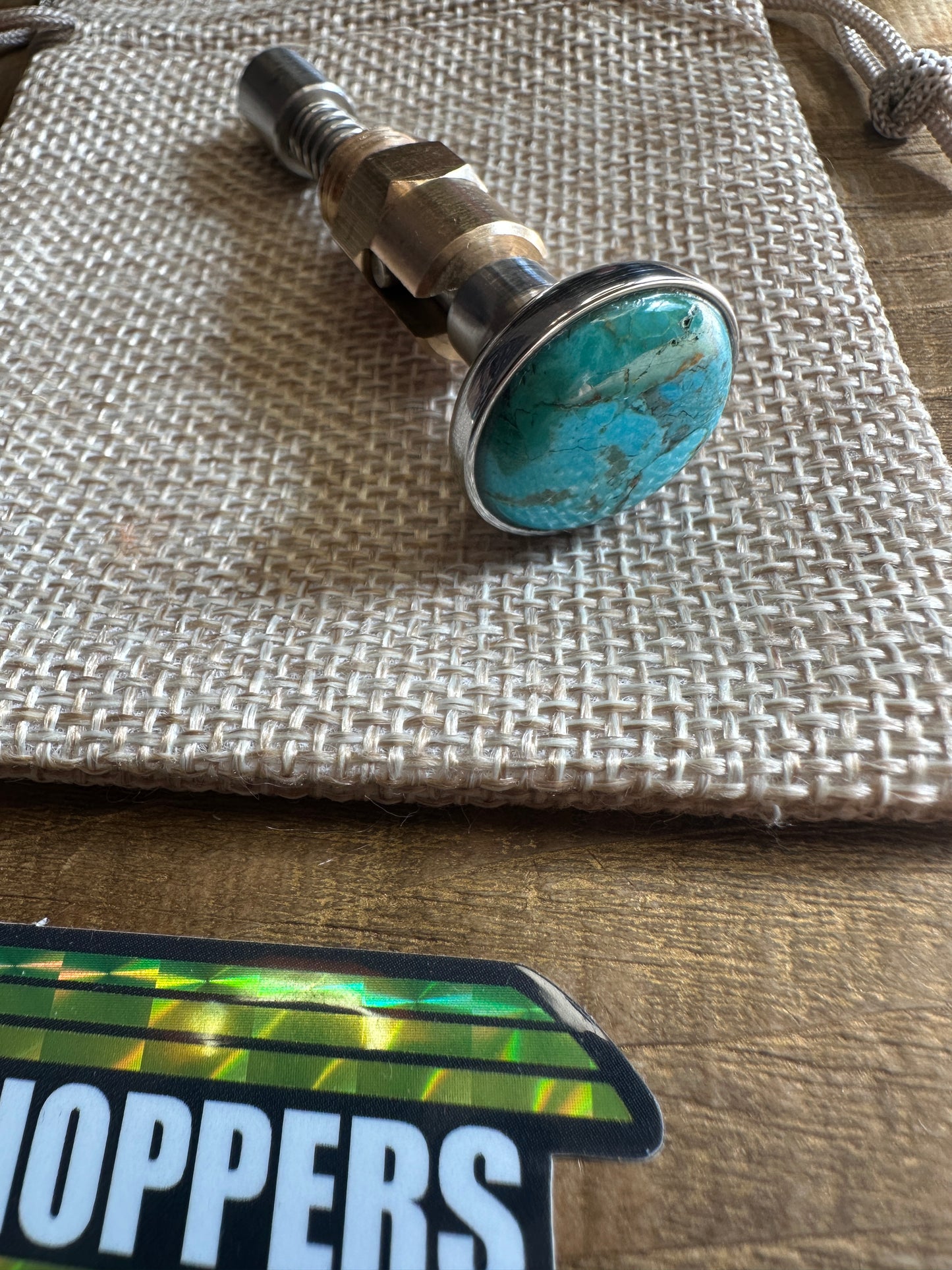 Kingman Arizona Turquoise S&S Enricher Choke Knob (Long)