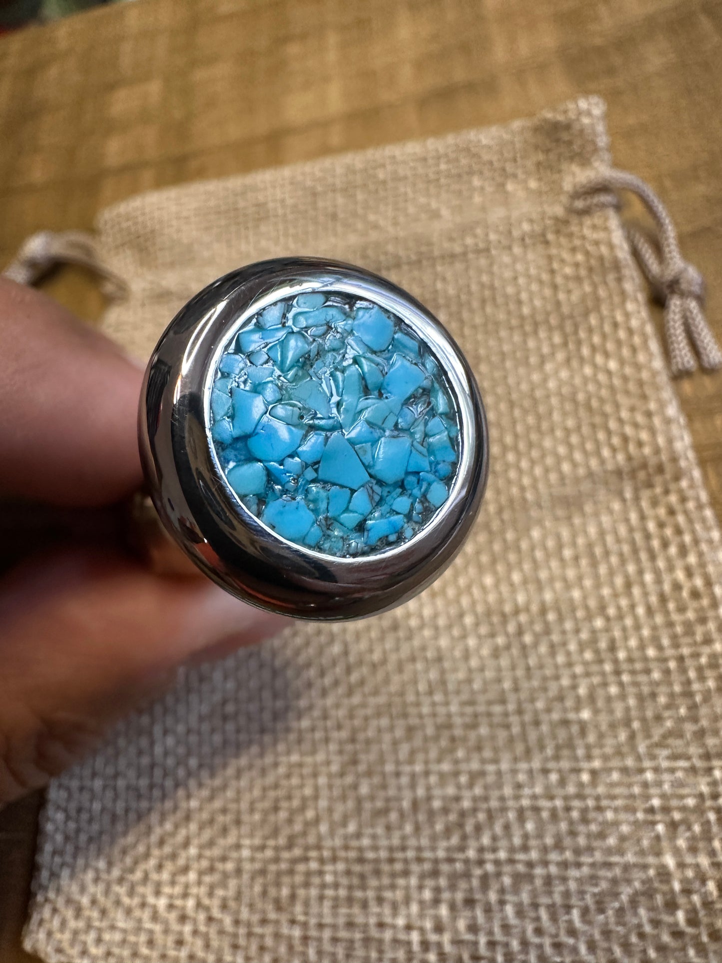 Arizona Turquoise Inlay S&S Enricher Choke Knob (Long)