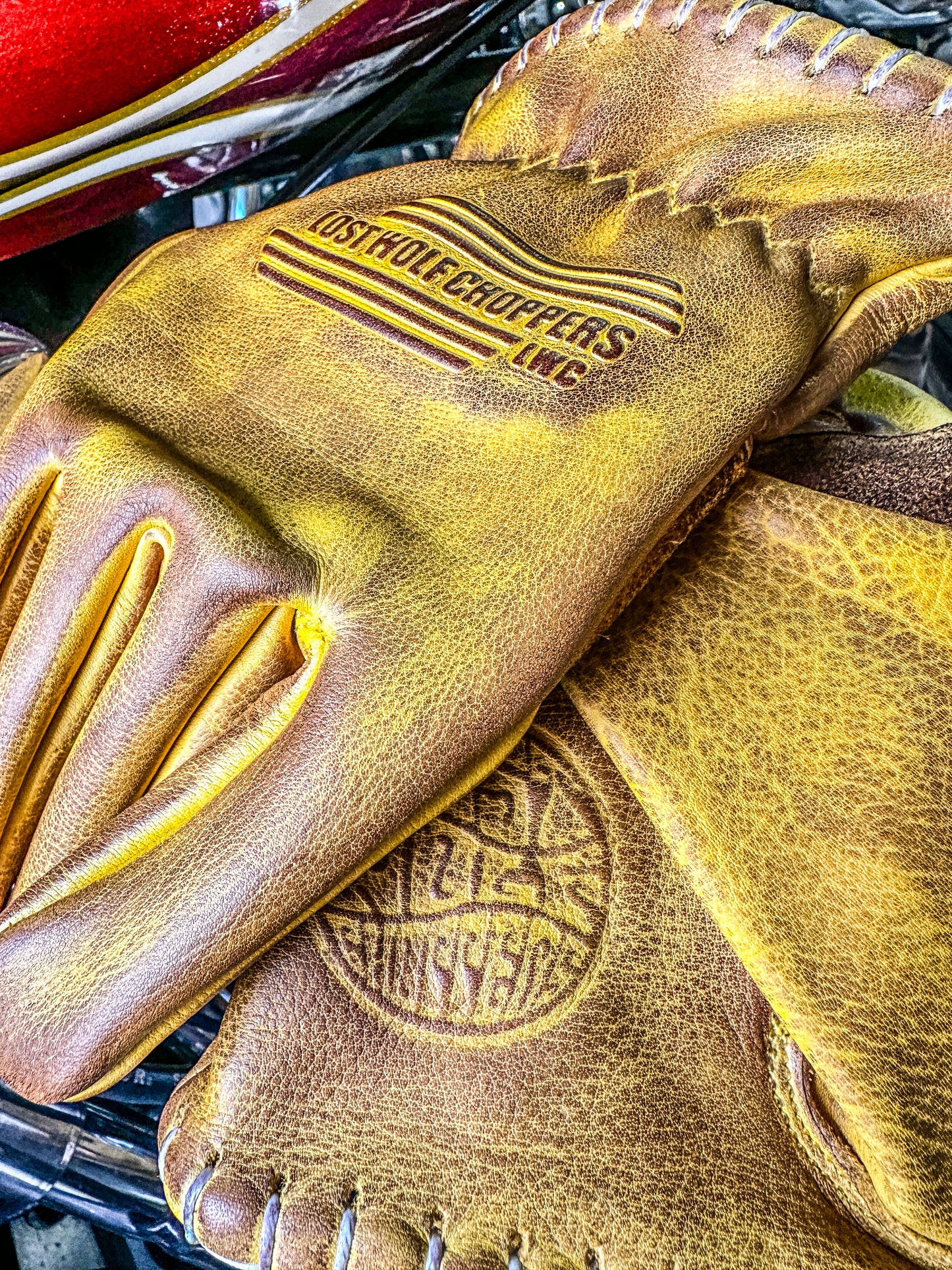 Lost Wolf Choppers Gloves Burnt Yellow
