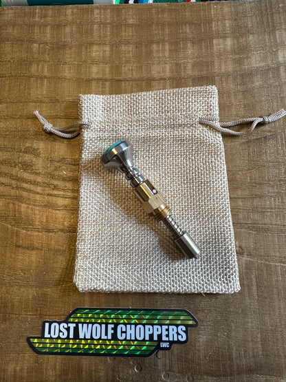 Kingman Arizona Turquoise S&S Enricher Choke Knob (Striped Long)