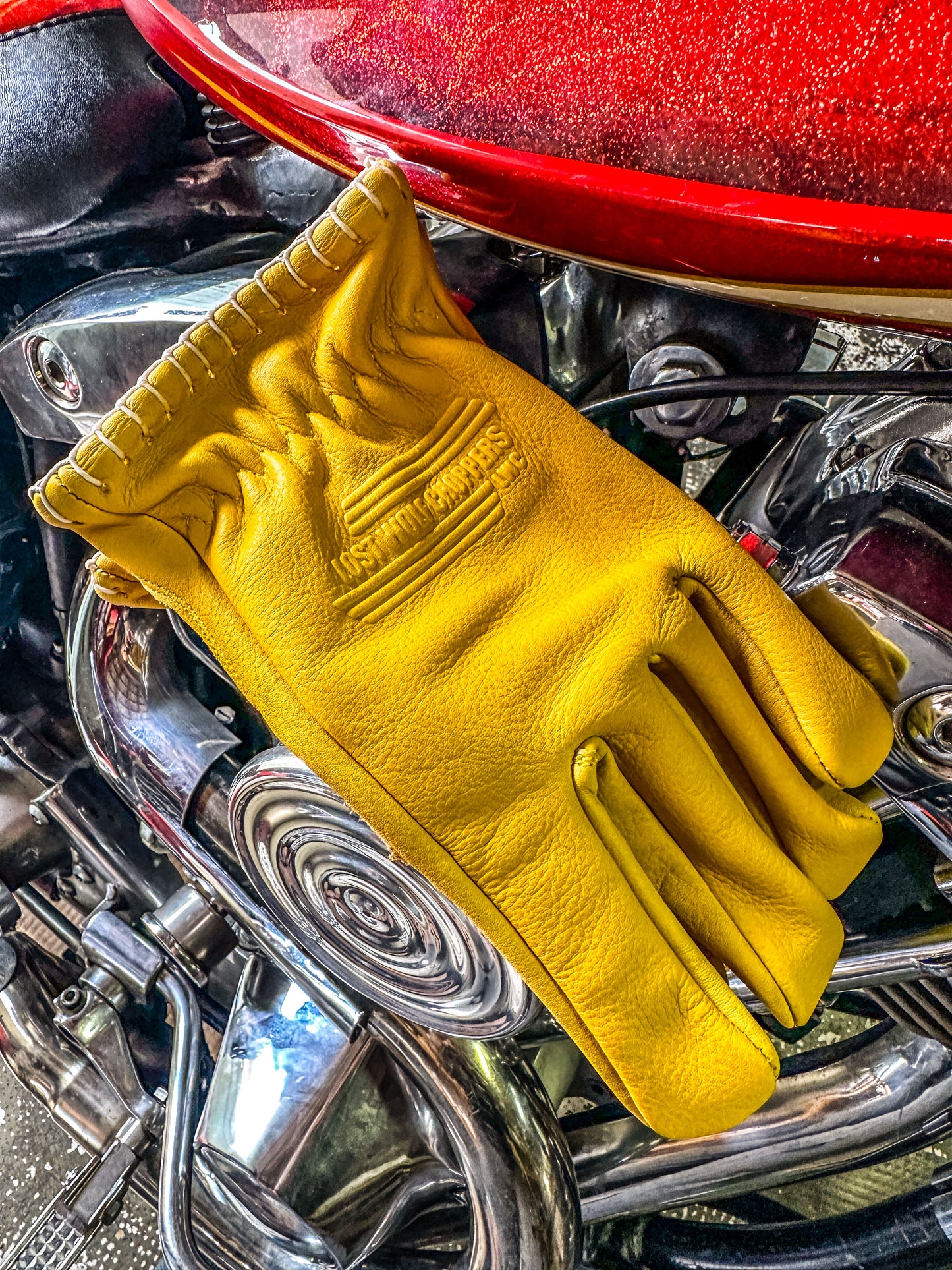 Lost Wolf Choppers Gloves Yellow