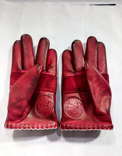Lost Wolf Choppers Gloves Burnt Red