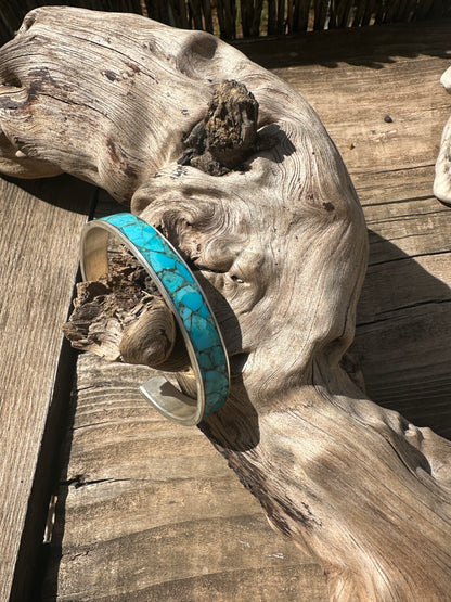 Sterling Silver Cuff, Kingman Turquoise.