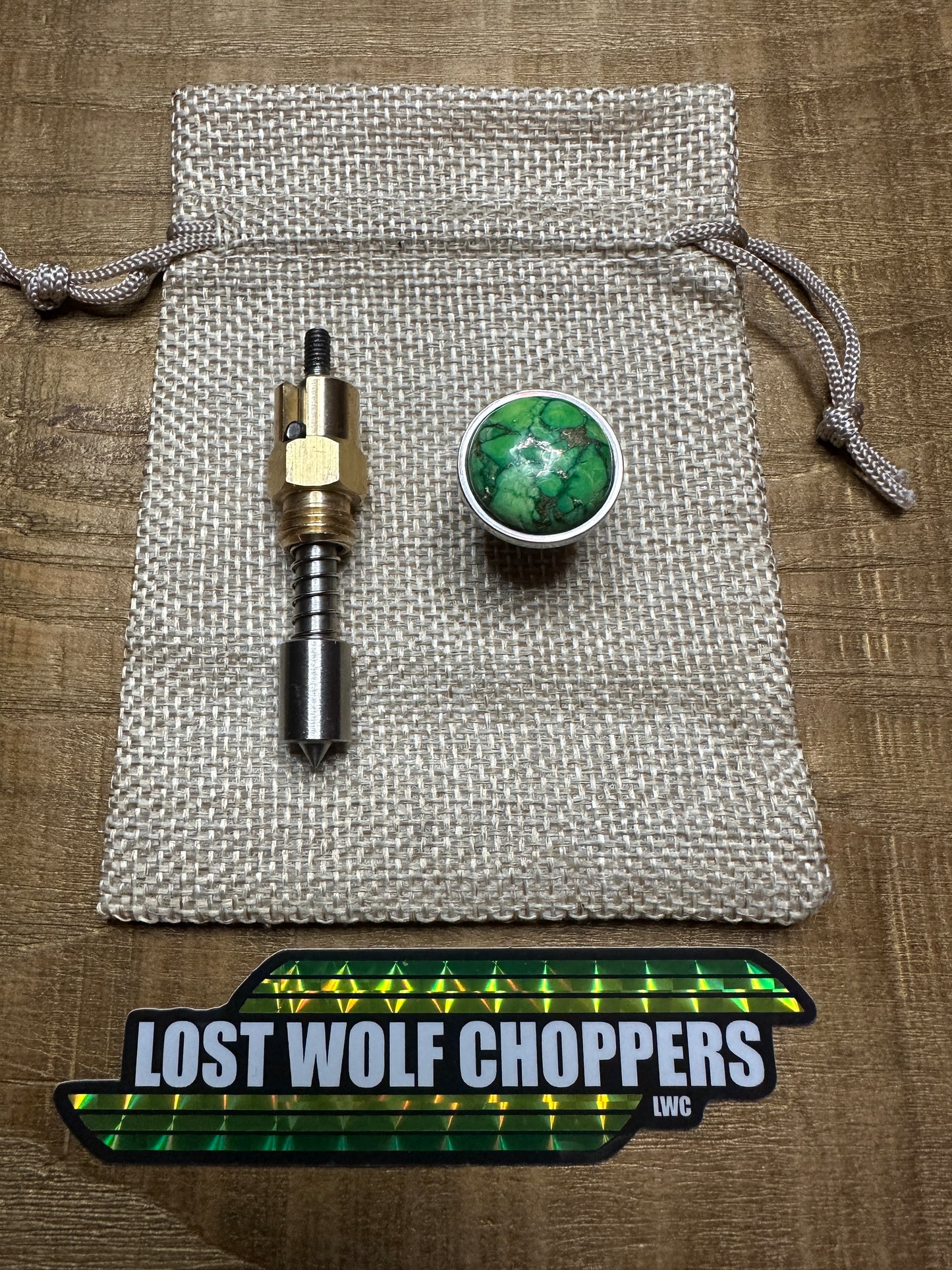 Mohave turquoise S&S Enricher Choke Knob Short