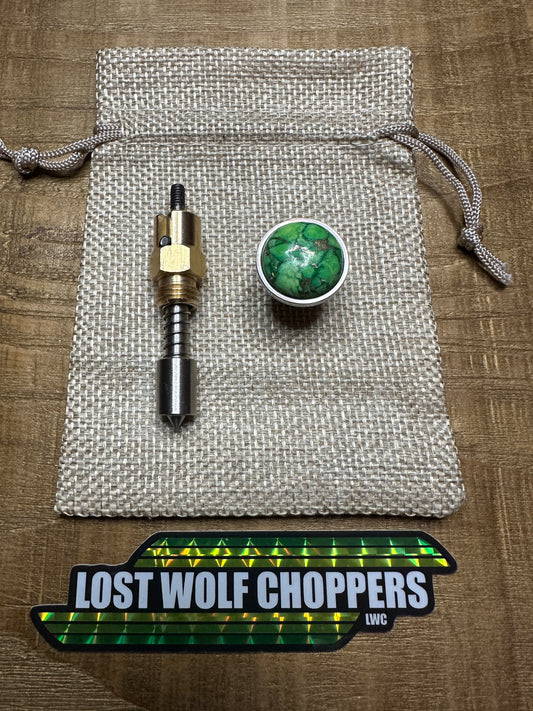 Mohave turquoise S&S Enricher Choke Knob Short