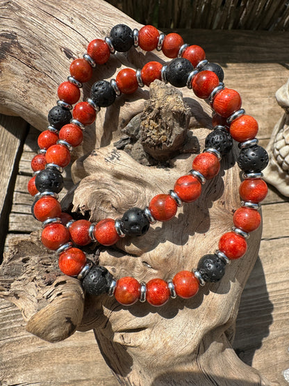 Sponge Coral Bracelet (Lava)