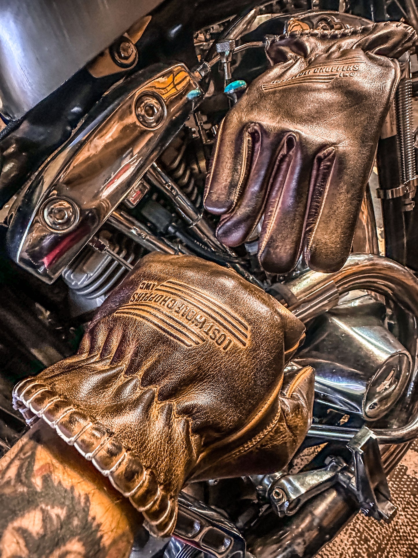 Lost Wolf Choppers Gloves Brown