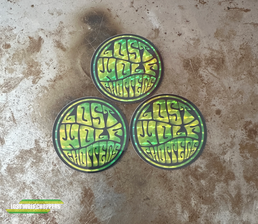 Round Lost Wolf Choppers Stickers