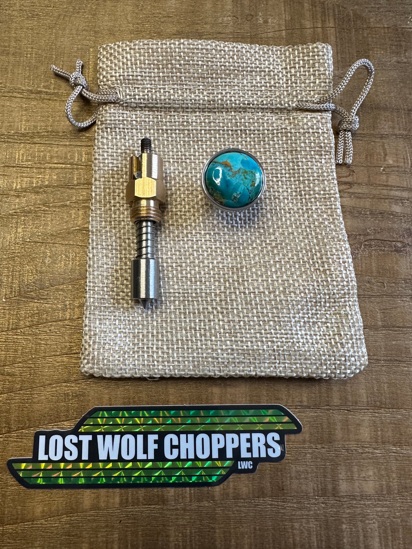 Kingman Arizona Turquoise S&S Enricher Choke Knob Short