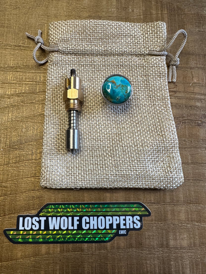 Kingman Arizona Turquoise S&S Enricher Choke Knob Short