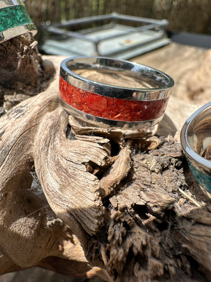Native American-inspired inlaid rings