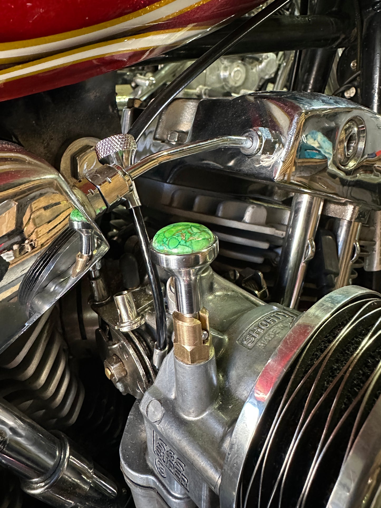 Mohave Turquoise S&S Enricher Choke Knob Long