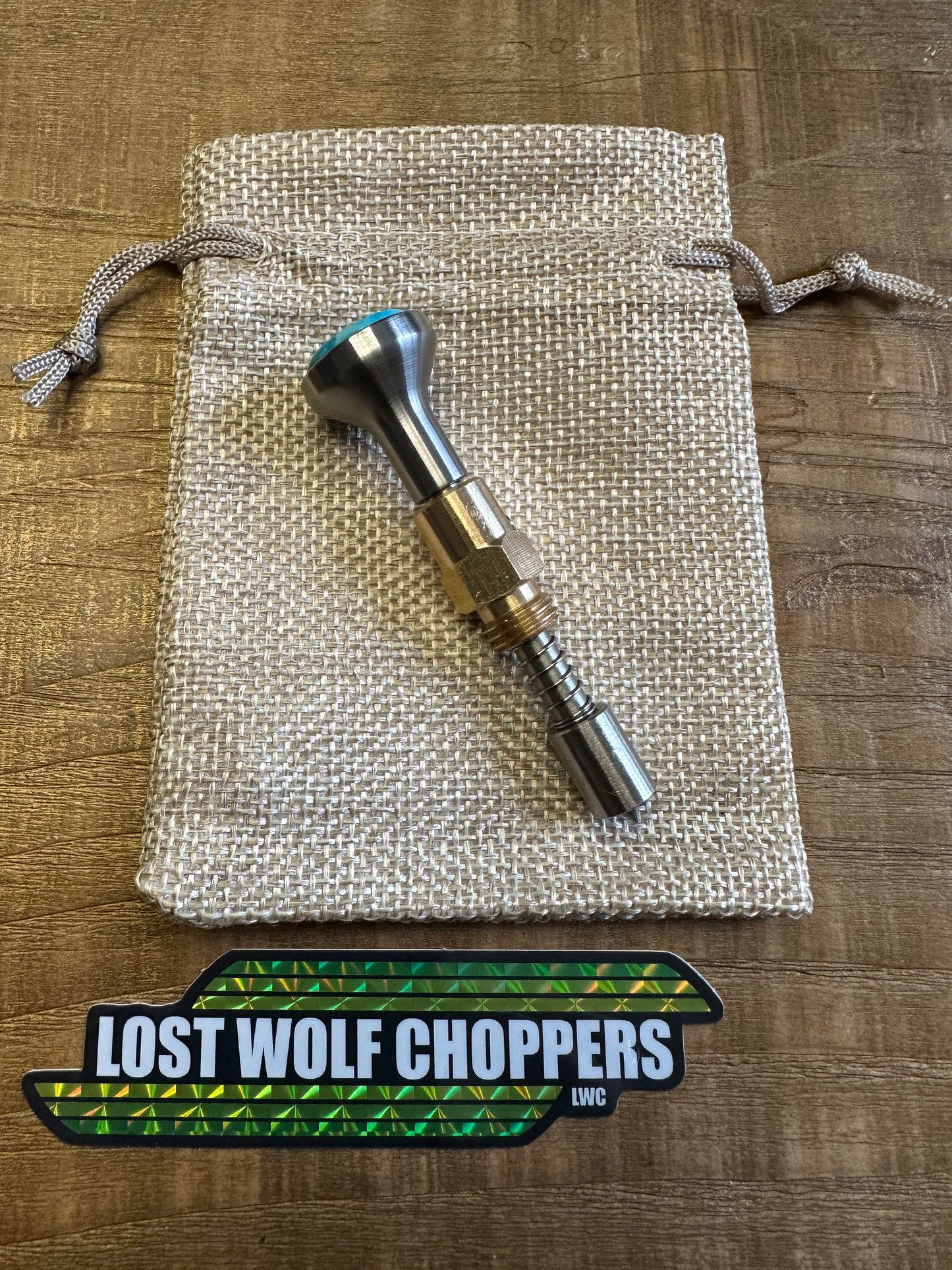 Kingman Arizona Turquoise S&S Enricher Choke Knob Long (Raw)