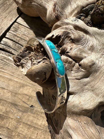 Sterling Silver Cuff, Kingman Turquoise.