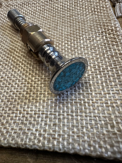 Arizona Turquoise Inlay S&S Enricher Choke Knob (Striped Chalice)