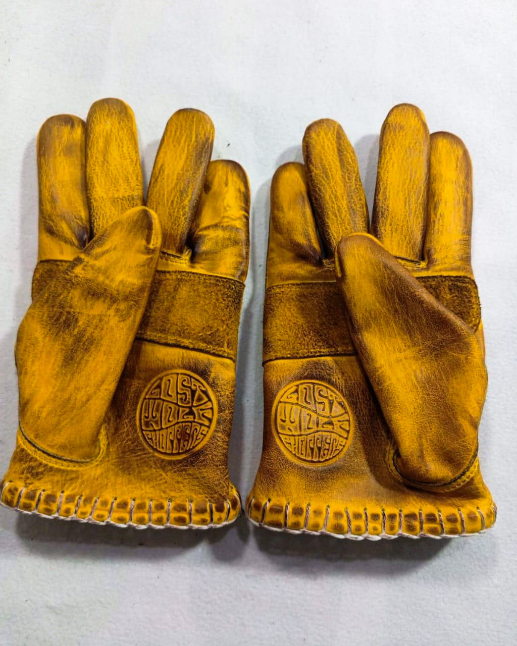 Lost Wolf Choppers Gloves Burnt Yellow