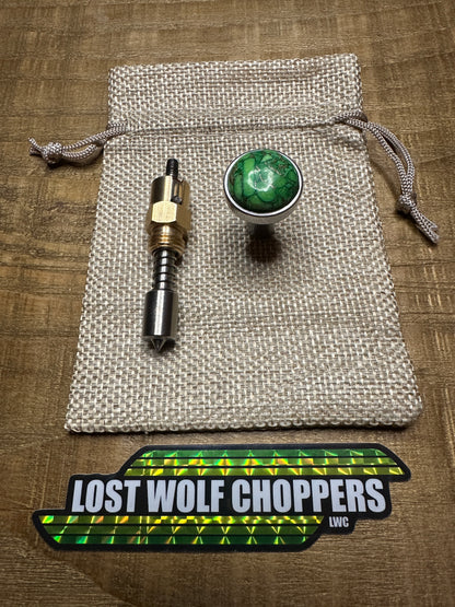 Mohave Turquoise S&S Enricher Choke Knob Long