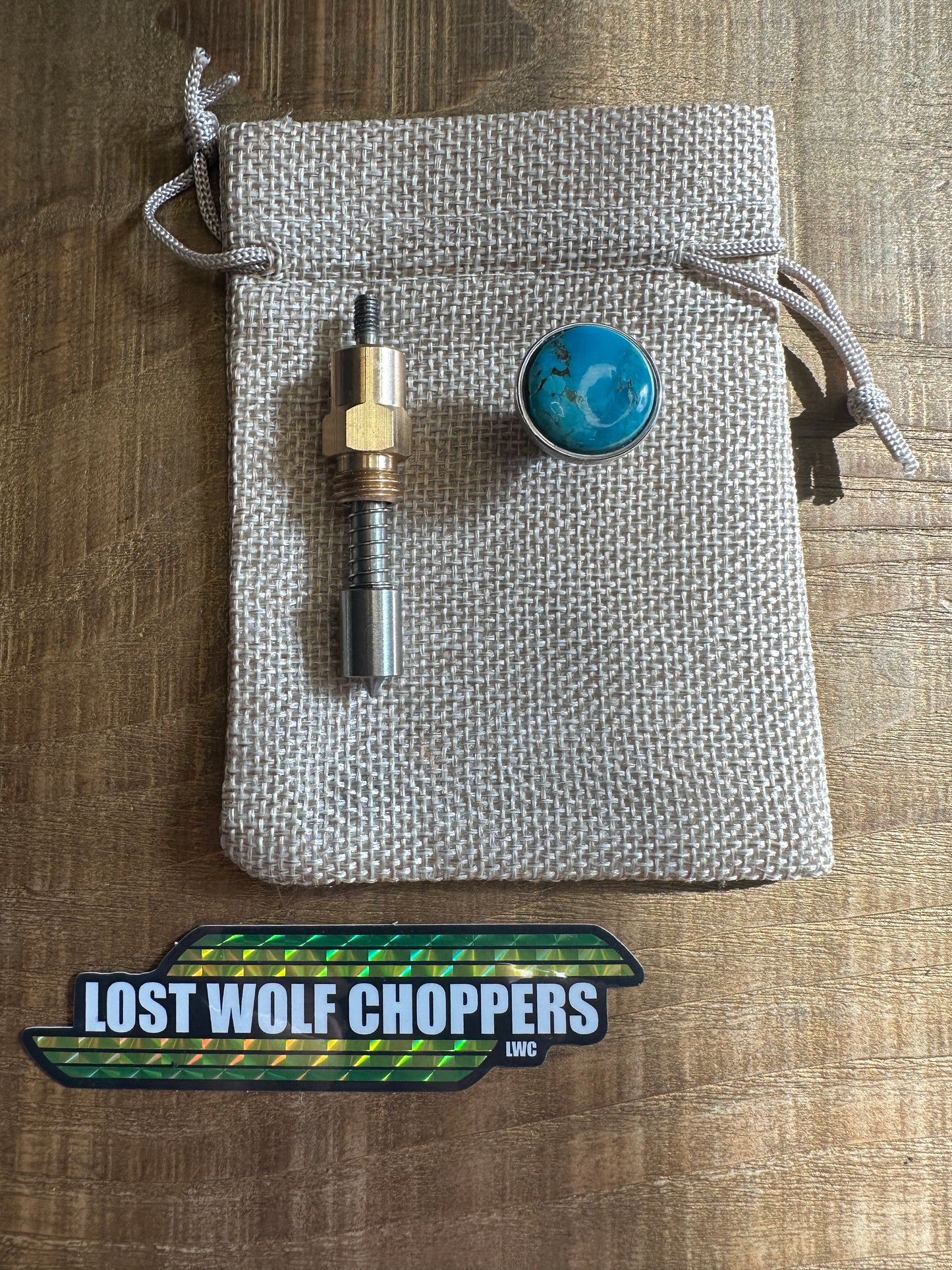 Kingman Arizona Turquoise S&S Enricher Choke Knob (Short)