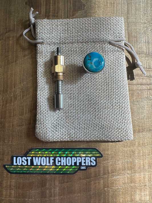 Kingman Arizona Turquoise S&S Enricher Choke Knob (Short)