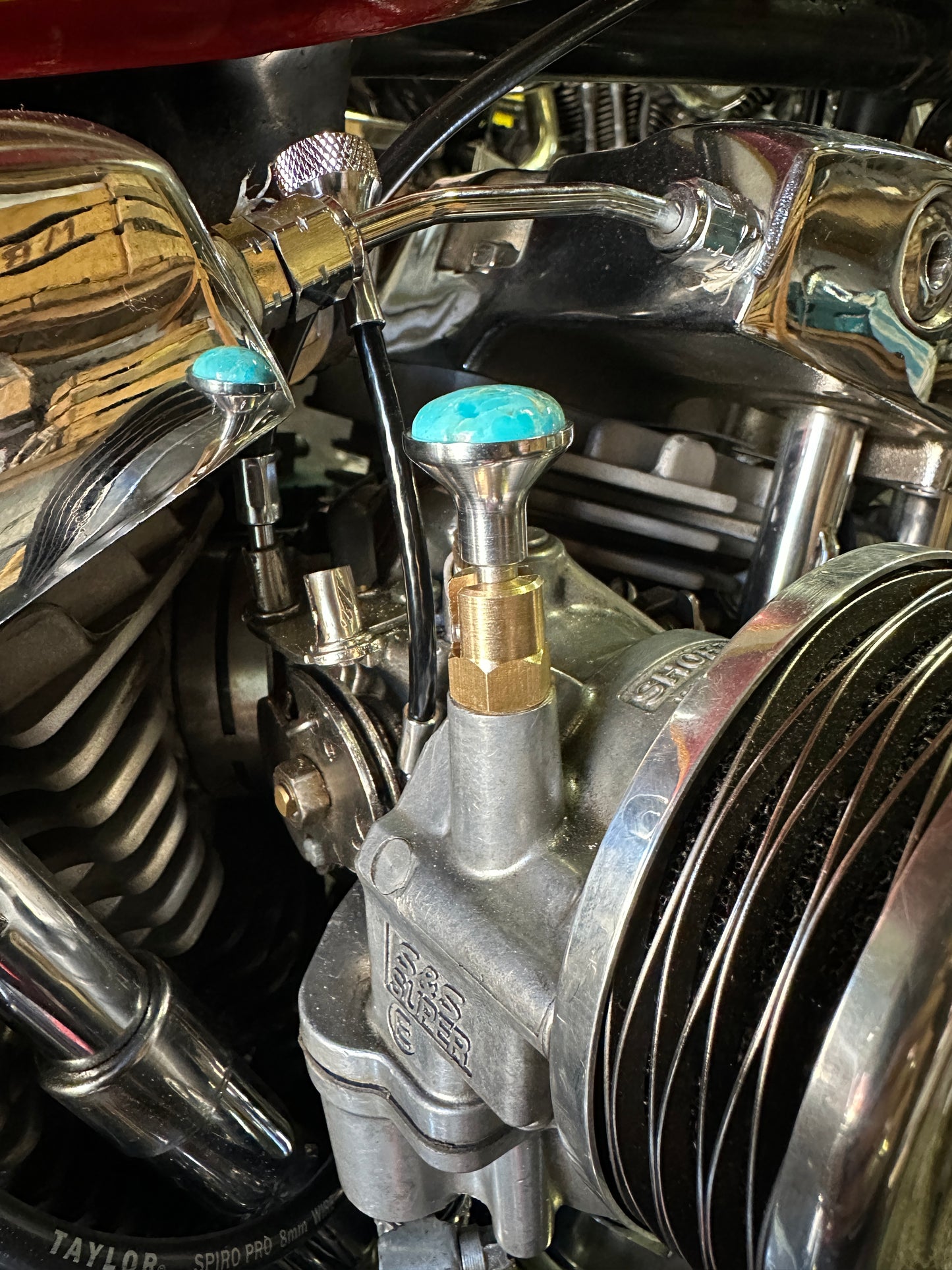 Arizona Turquoise S&S Enricher Choke Knob Short