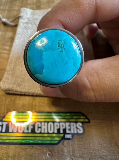 Kingman Arizona Turquoise S&S Enricher Choke Knob (Striped Chalice)