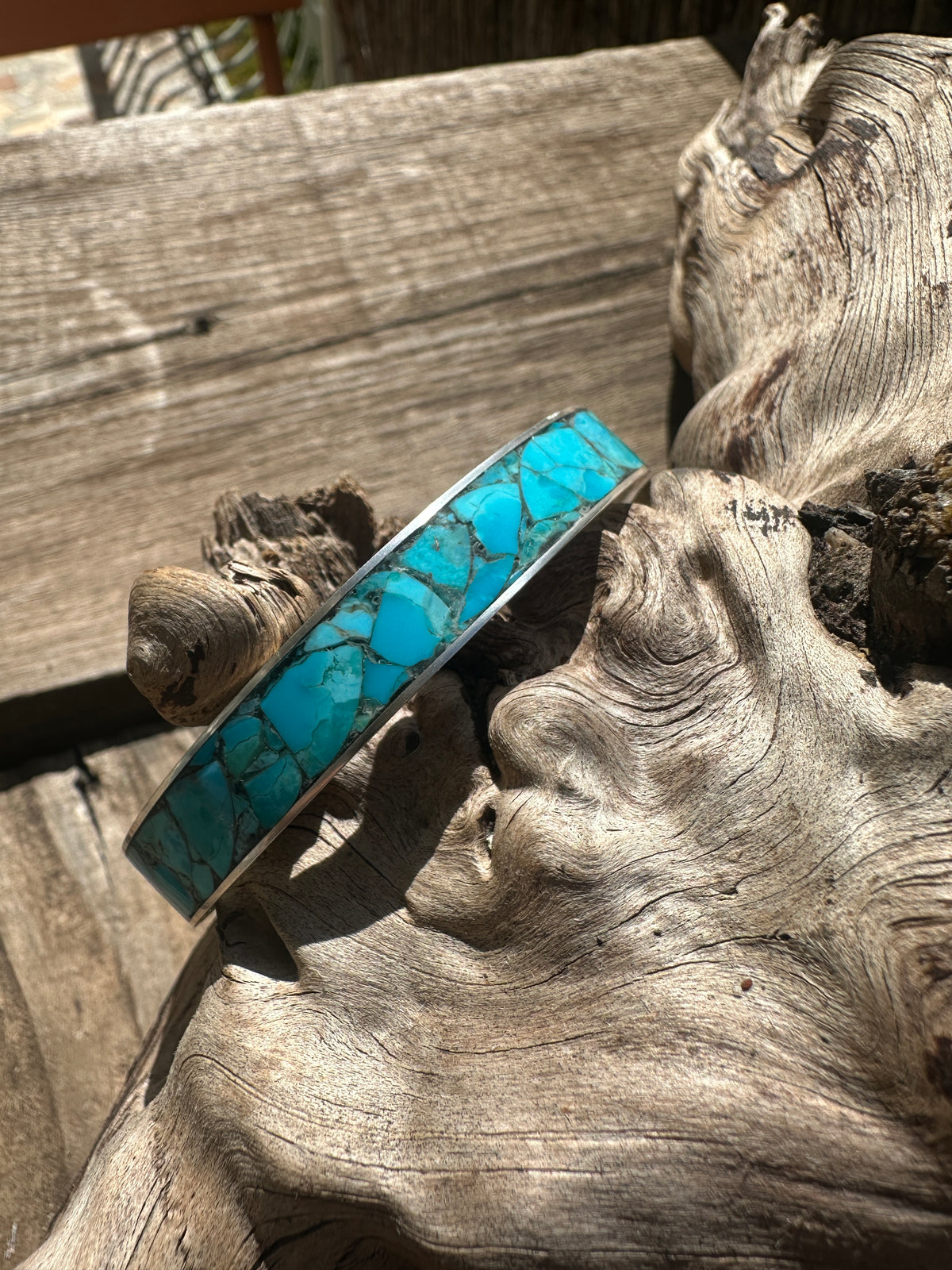 Sterling Silver Cuff, Kingman Turquoise.